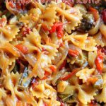 plat de pates aux poivrons