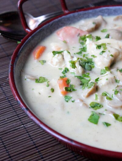 Blanquette de dinde sans vin blanc