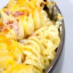 Gratin de pates fusilloni aux lardons et fromage