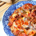 Chackouka aux aubergines poivrons et oeufs