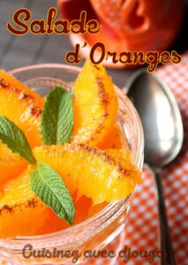 Salade d'oranges à la marocaine cannelle et menthe