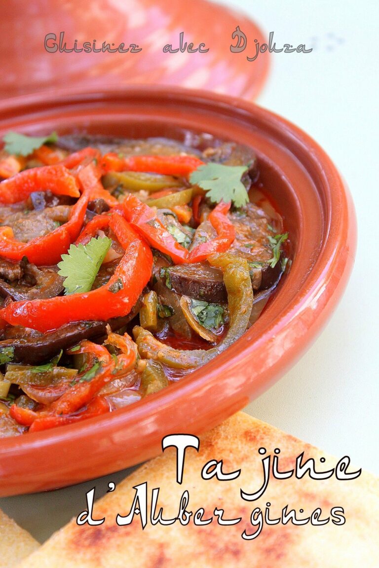 Tajine d'aubergine végétarien {recette facile sans viande}