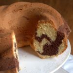 Cake marbré vanille chocolat en poudre