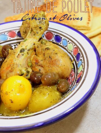 Tajine de poulet citron olives