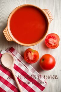 Soupe ou velouté de tomates et poivrons rouges