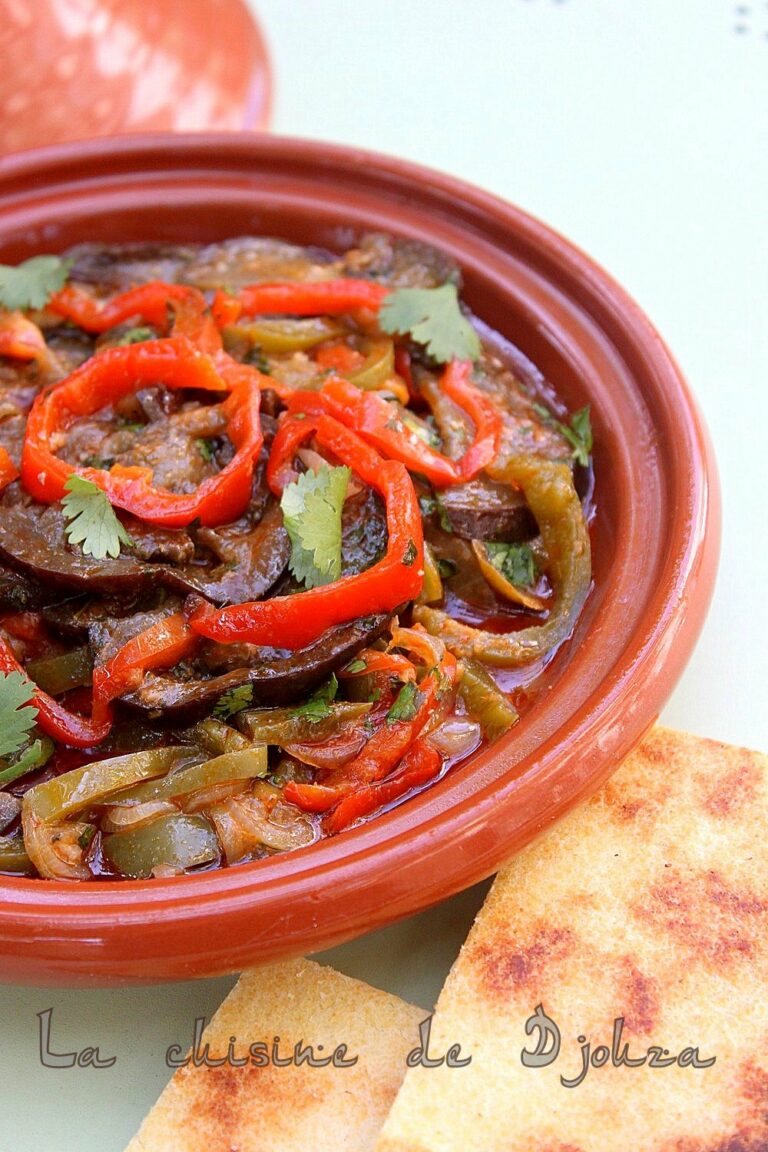Tajine d'aubergine végétarien {recette facile sans viande}