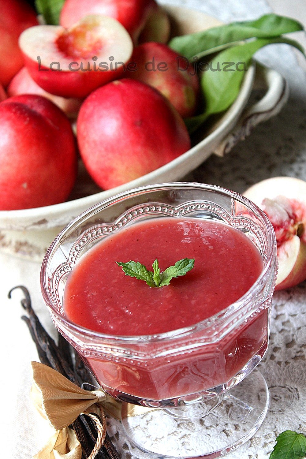 Compote de nectarines blanches sans sucre