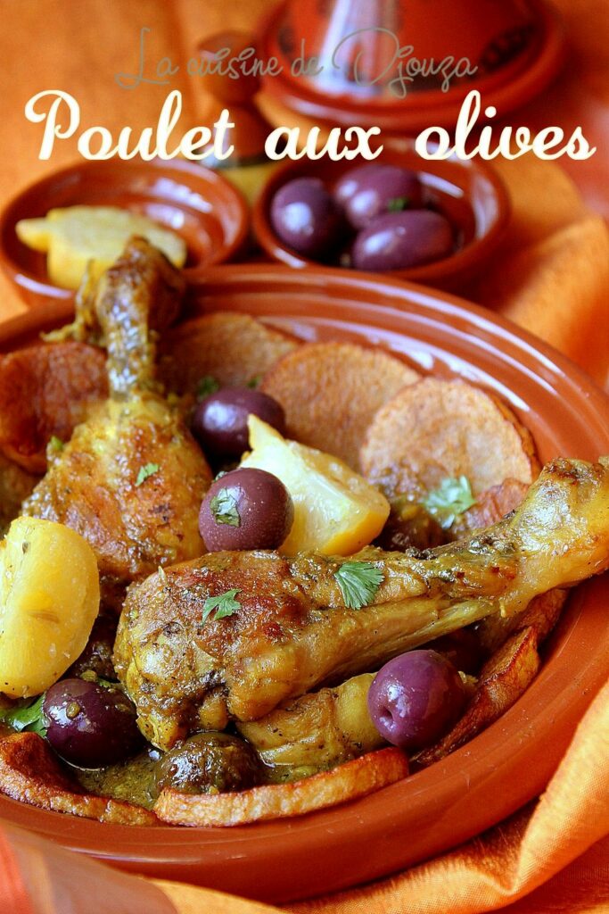 Tajine de poulet aux olives et citrons confits à la marocaine