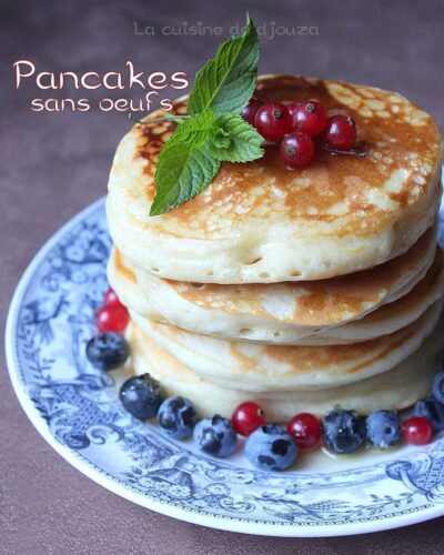 Recette de Pancakes sans Oeufs au Lait Ribot ou Lait Végétal
