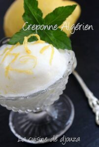 Créponné sorbet algérien au citron
