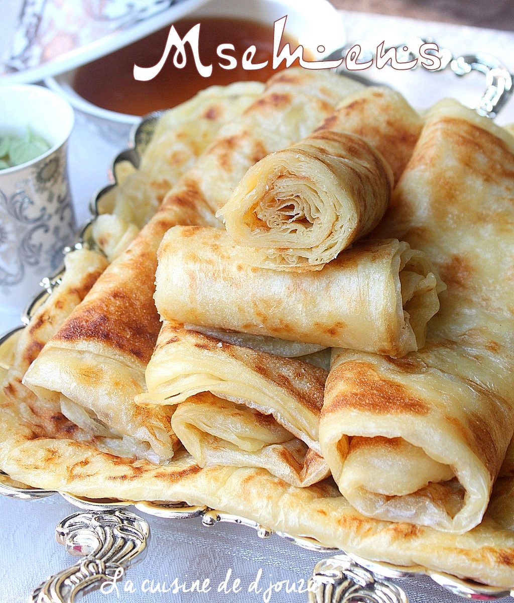 Msemen recette de crêpes carrés algériennes