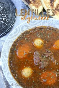 Soupe de lentilles recette algérienne