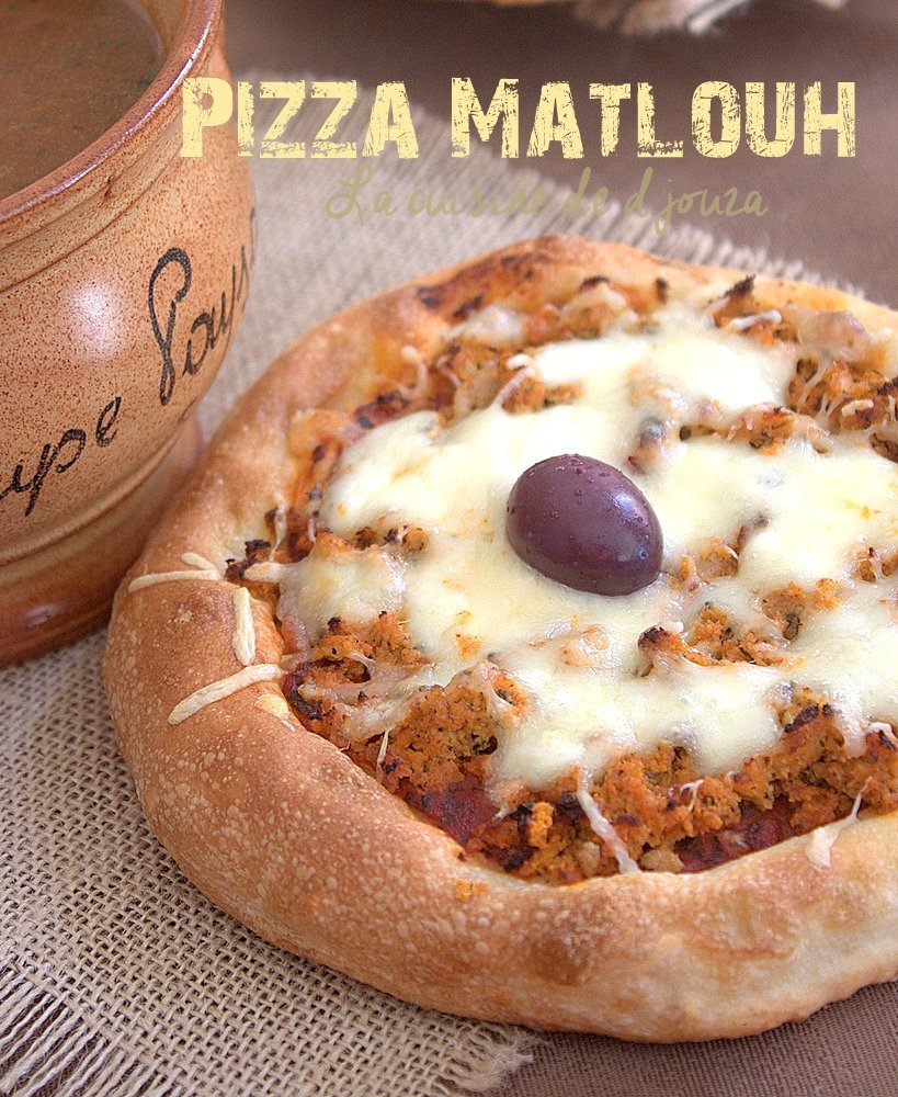 Mini Pan pizza avec une pate de pain Matlouh
