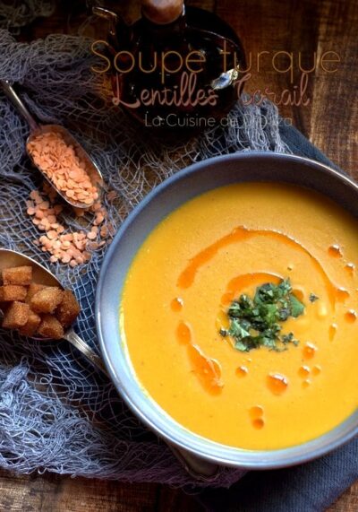 Soupe Turque de Lentilles Corail (Mercimek Corbasi)