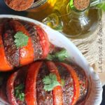 Tomates farcies viande de boeuf haché et épices tandoori