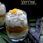 Verrine d'ananas frais caramélisée à la mousse mascarpone chantilly