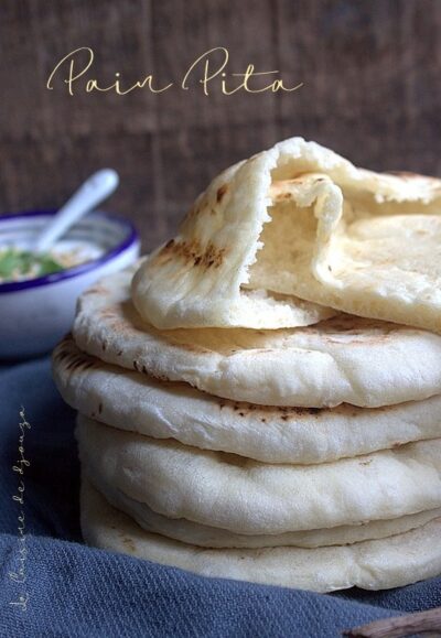 Pain Pita cuit à la Poêle (Pain Libanais)
