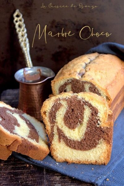 Cake Marbré Cacao en Poudre et sans Lait