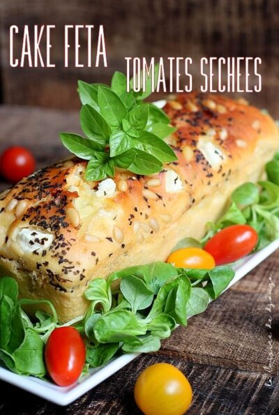 Cake tomate séchée feta et pignons de pin