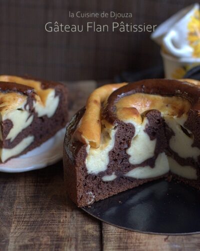 Gâteau marbré chocolat au flan pâtissier