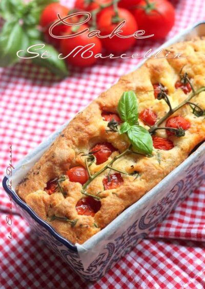 Cake salé au st Marcellin et Tomates Cerises