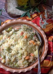 Couscous kabyle avec légumes à la vapeur