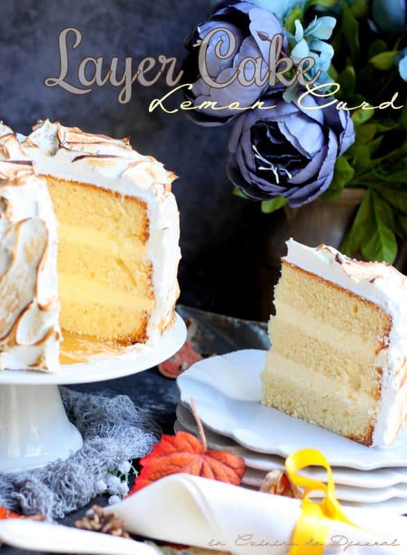Recette de gâteau layer cake creme citronnee