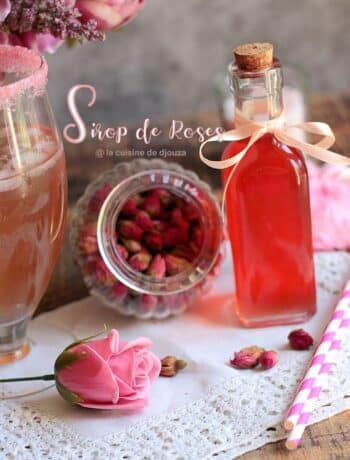 Sirop de roses fait maison