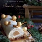 Dessert de noel ganache vanille insert caramel