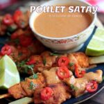 Poulet en brochette satay