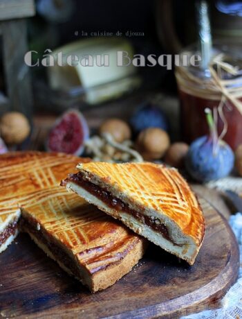 Gâteau Basque confiture figues noix