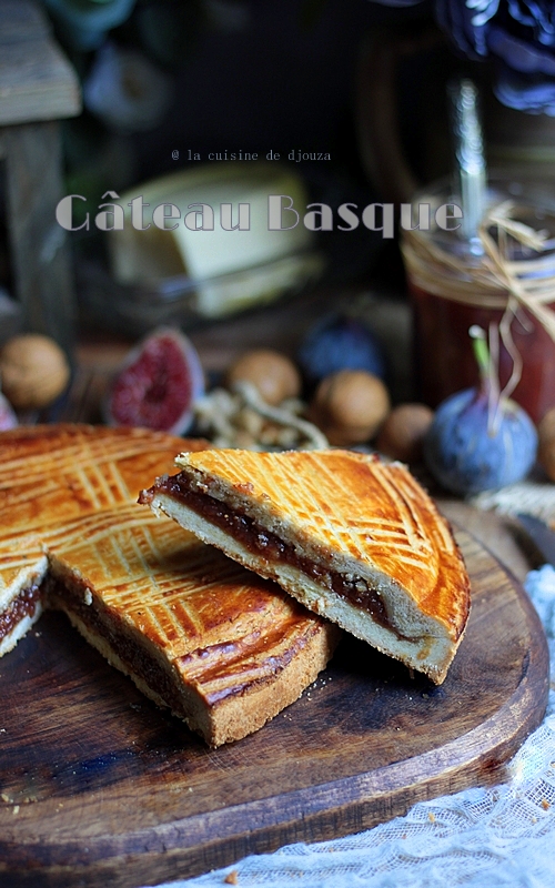 Gâteau Basque confiture figues noix