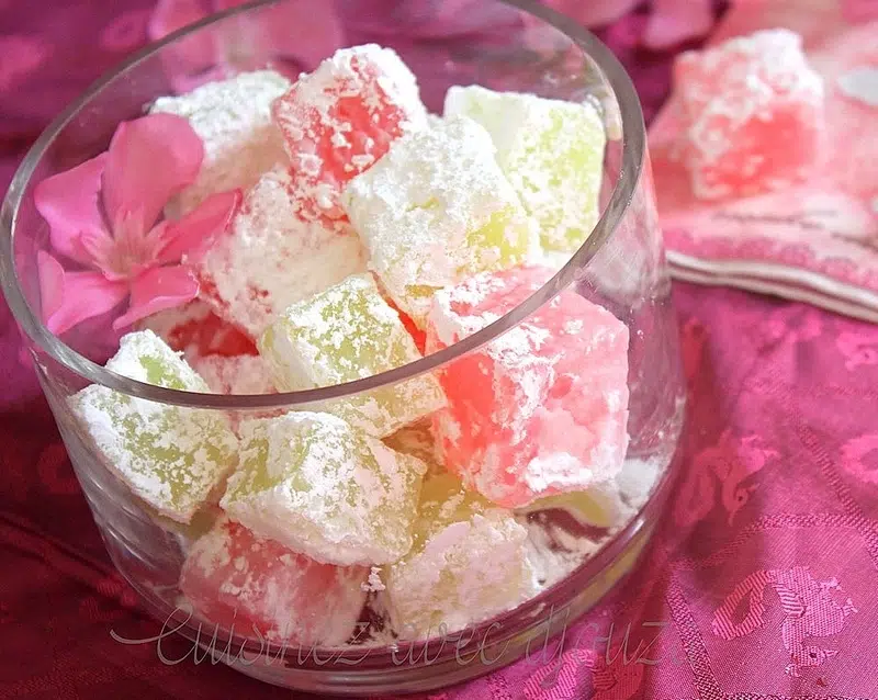 Recette loukoums à la rose