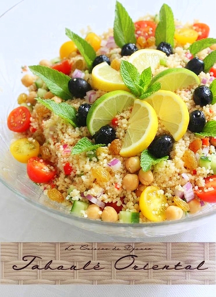 Taboulé oriental à la semoule menthe et raisins secs