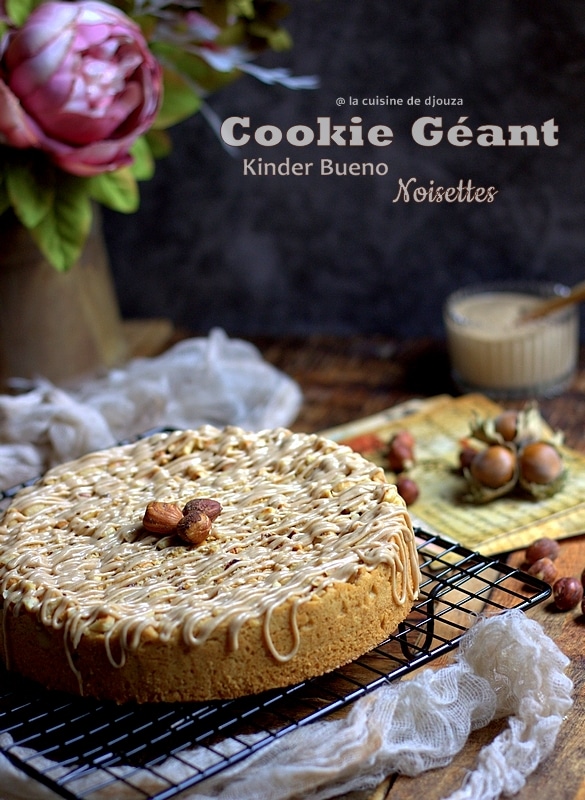 Gros cookie fourré à la pâte à tartiner noisettes