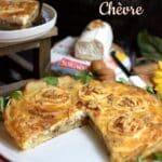 Quiche pommes de terre et buchette de chèvre soignon