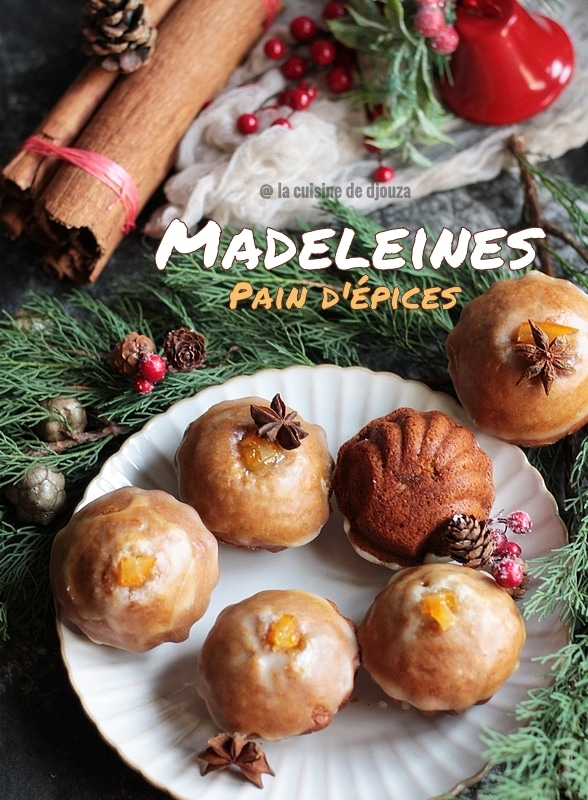 Madeleines de Noel saveur pain d'épices