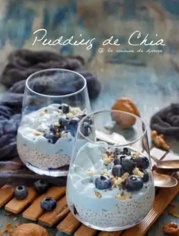 Pudding de chia aux myrtilles fraîches