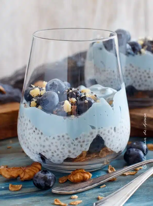 Pudding aux graines de chia et myrtilles