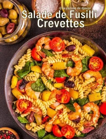 Salade de Pâtes aux crevettes et légumes