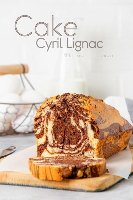 Cake marbré de Cyril Lignac sans le glaçage rocher chocolat