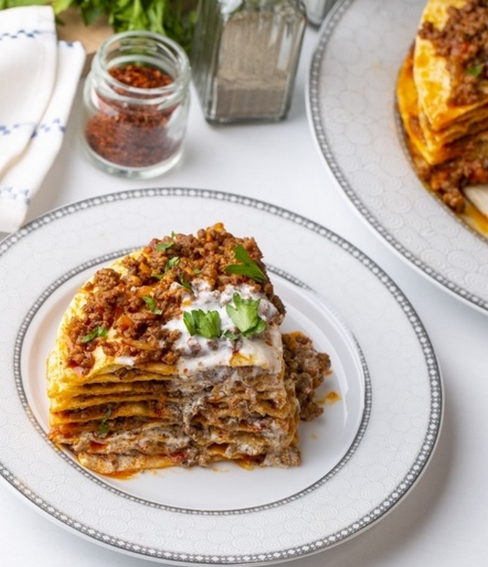 galettes turques en lasagnes