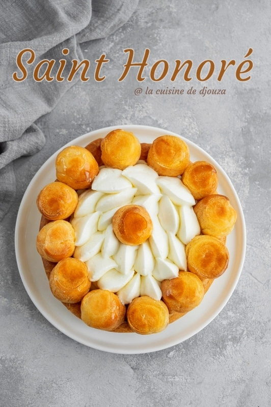 Gâteau Saint Honoré aux choux caramel