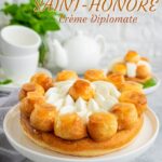 le saint honoré aux choux caramel et crème diplomate