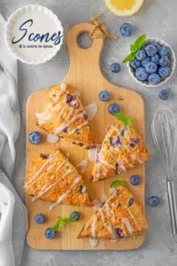 Scones aux Myrtilles Glaçage Citron