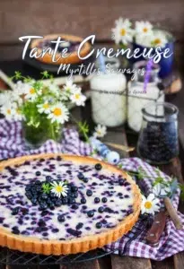 Tarte crémeuse aux myrtilles sauvages