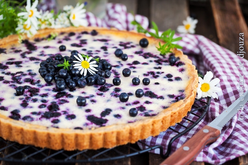 tarte aux myrtilles fraîches sauvages