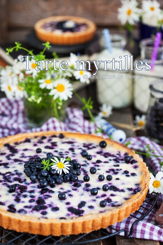 Tarte myrtilles sauvages crémeuse