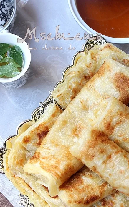 Msemen recette de crêpes carrés algériennes