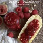 Tranche de brioche garnie de confiture figues-framboises à IG bas